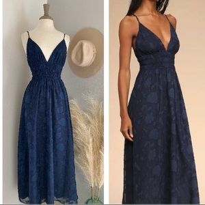 Lulu's Splendid Days Floral Burnout Sleeveless Dress